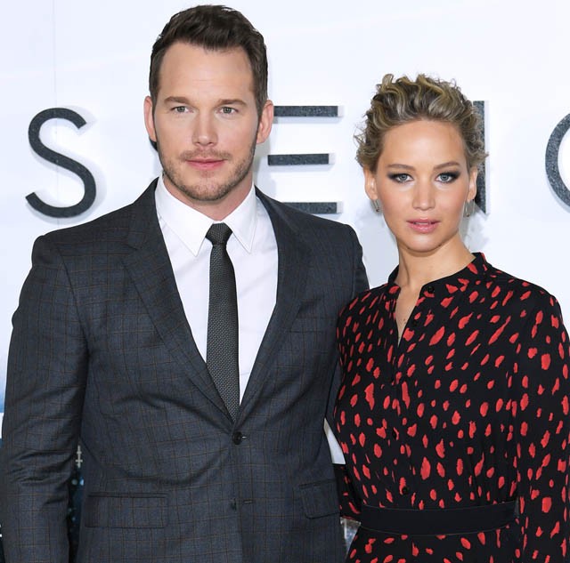 Chris Pratt és Jennifer Lawrence az utazók prmierjén