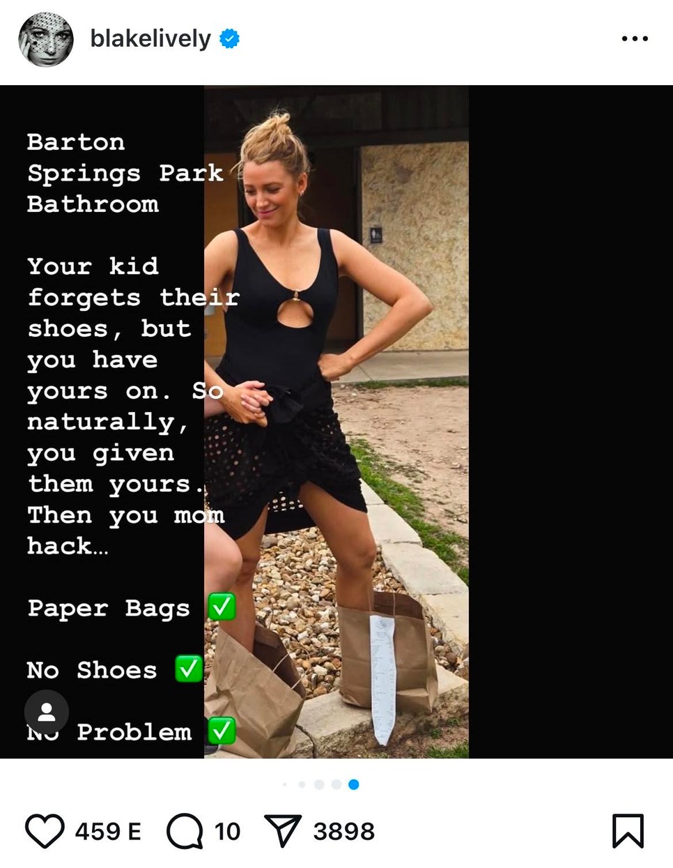 Papírzacskókból csinált magának cipőt Blake Lively