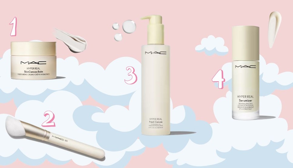 1. Hyper Real Skincanvas hidratáló MAC 21 900 Ft/50 ml (438 Ft/1 ml) 2. Hyper Real Serum + Moisturizer ecset MAC 15 000 Ft 3. Hyper Real Fresh Canvas arctisztító olaj MAC 17 200 Ft/200 ml (86 Ft/1 ml) 4. Hyper Real Serumizer szérum MAC 26 500 Ft/30 ml