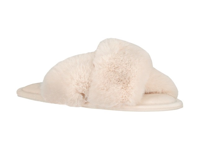 F&Ffehér szőrmés papucs: 2990 Ft