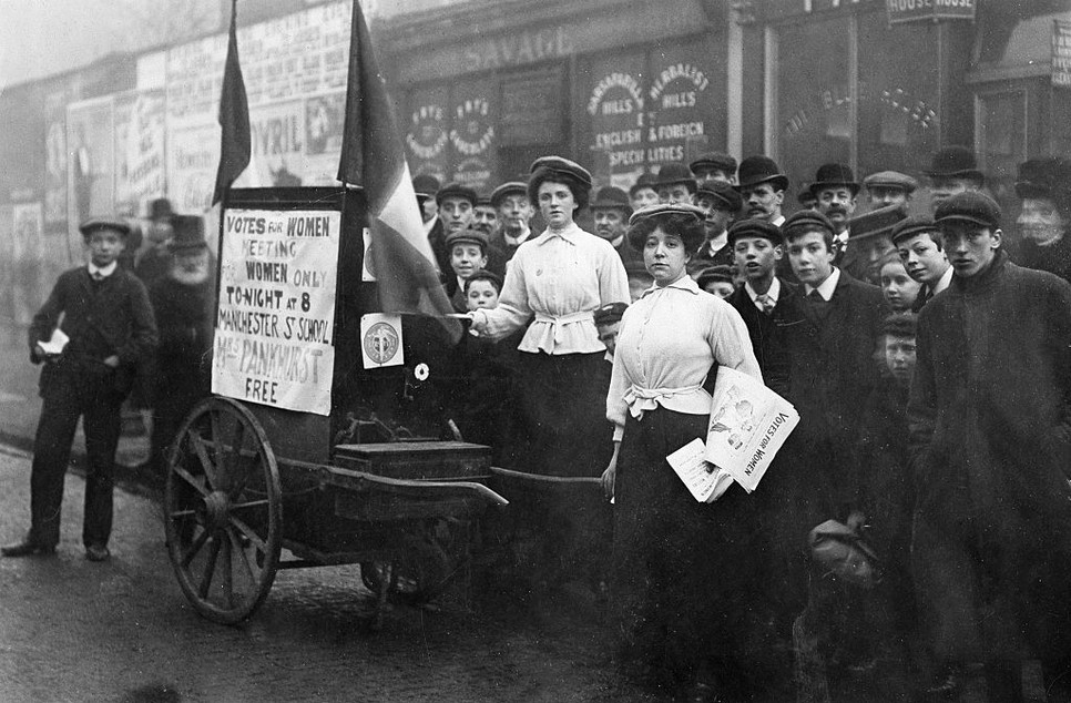 Tüntetés a női szavazójogért Londonban, 1910-ben