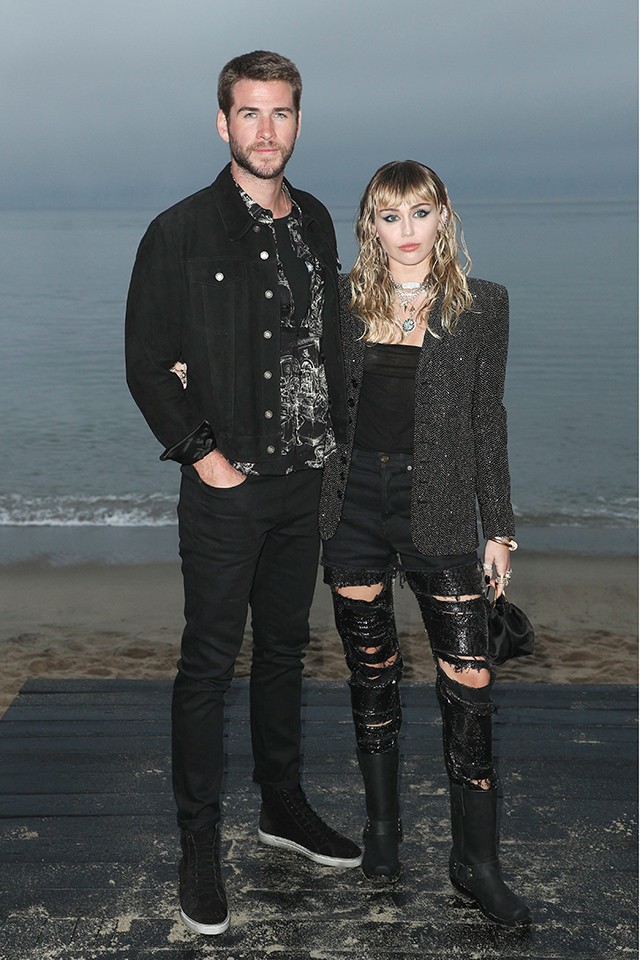 Miley Cyrus Liam Hemsworth Saint Laurent