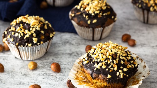 Alakbarát finomság: Szénhidrát-csökkentett, mogyorókrémes muffin