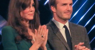 A kórház után David Beckham oldalán tért vissza a terhes Kate Middleton