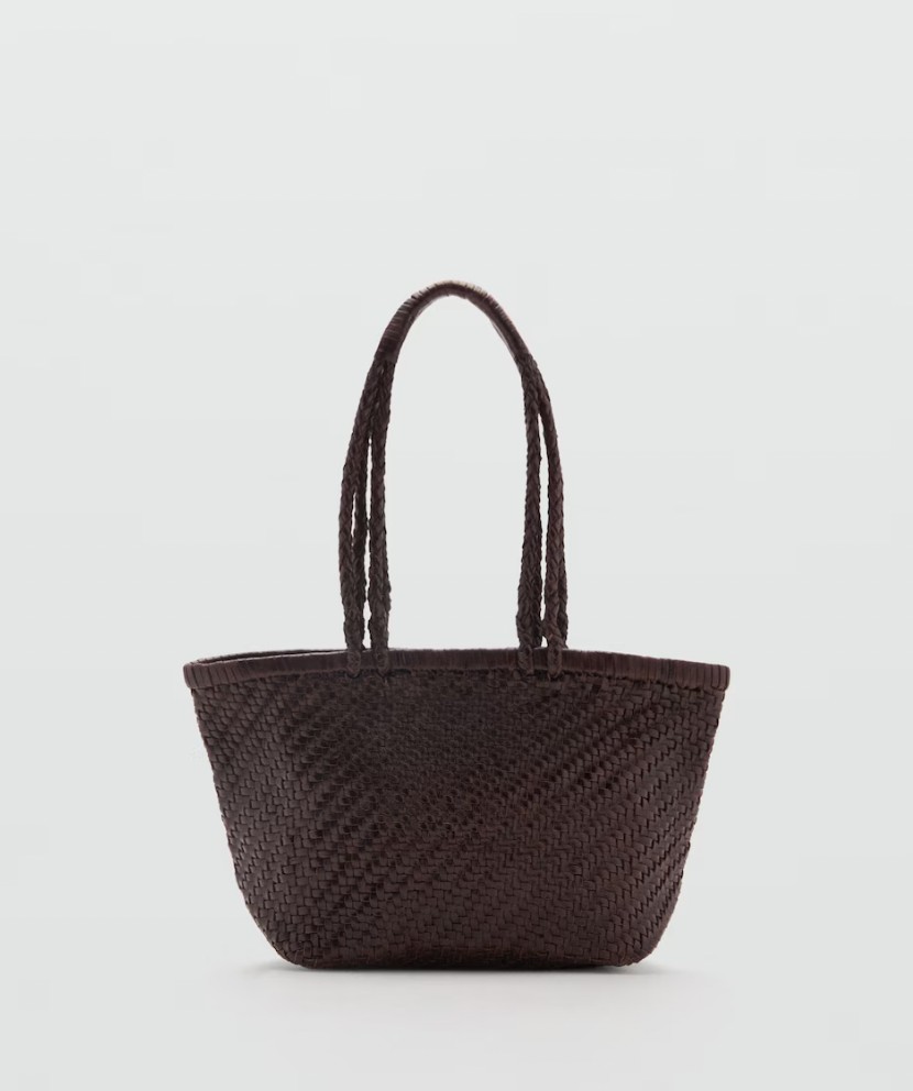 Bőr fonott táska MANGO 52 995 Ft