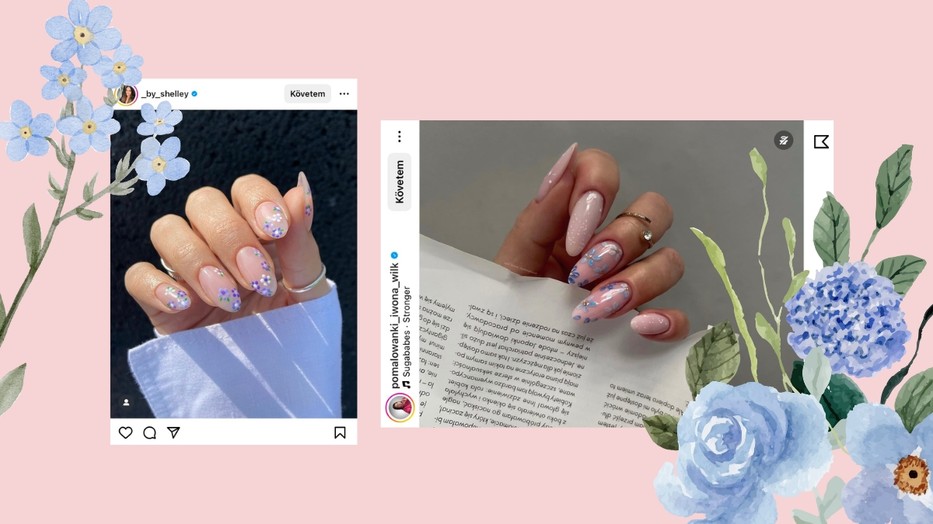 A napsütés mellett a virágos körömtrendek is azt kiáltják itt a tavasz