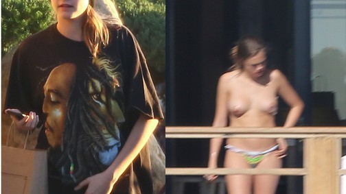 Monokini a teraszon, vakarózás az utcán - lazul a topmodell