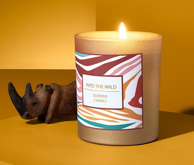 8. Tchibo illatgyertya üvegpohárban, zebramintás 2 995 Ft