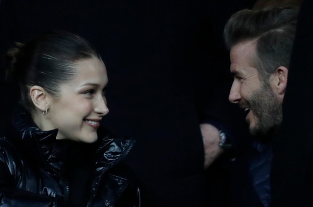 David Beckham és Bella Hadid összeismerkednek