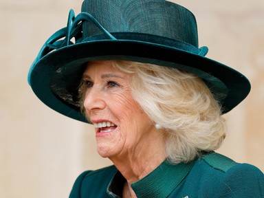 Kamilla királyné nem akármilyen ruhát vett fel, csak úgy tündökölt Károly király oldalán