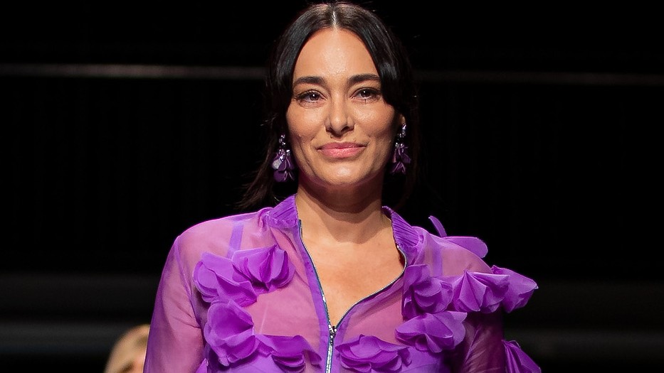 Görög Zita modell, műsorvezető a Viktória Varga bemutatóján a BCEFW-n