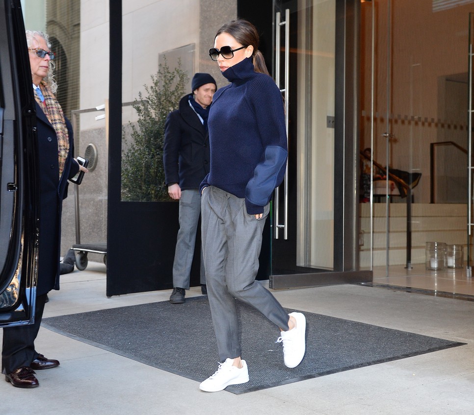 Victoria Beckham Stan Smith cipőben 2016-ban