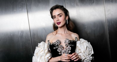 Lily Collins a világ legmerészebb ékszer-melltartójában lépett vörös szőnyegre