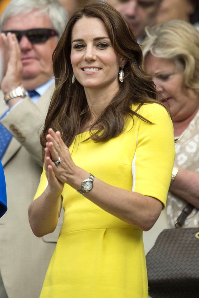 kate middleton, roksanda ilcic, citromsárga, serena williams, wimbledon, tenisz
