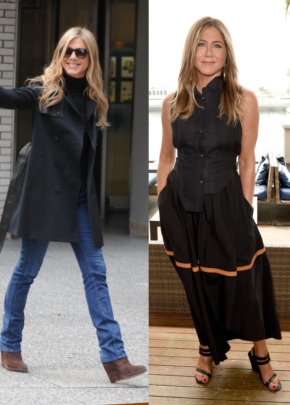 Jennifer Aniston minden stílusban tudja viselni ezt a kényelmes lábbelit