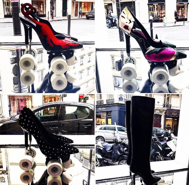 A legtöbb ember magas sarkúban sem tud rendesen járni, nemhogy magas sarkú görkoriban!