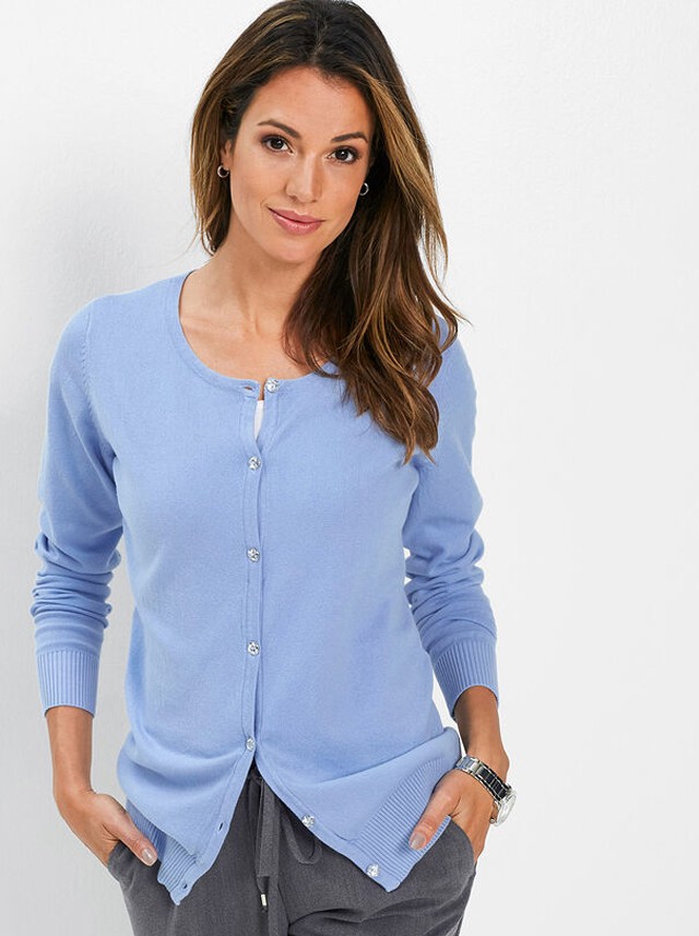 Gyöngyház kék kardigán BONPRIX 5799 Ft