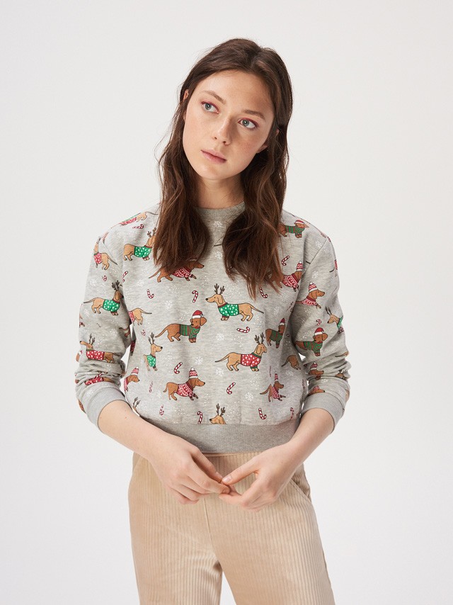 Ünnepi mintás pulóver 2795 Ft sinsay.com