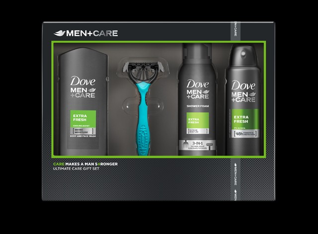 Men+Care Extra Fresh ajándékcsomag borotvával DOVE 3099 Ft