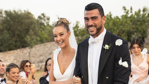 Három meseszép menyasszonyi ruhát is viselt Varga Viky magyar topmodell Graziano Pellé olasz labdarúgóval közös esküvőjén