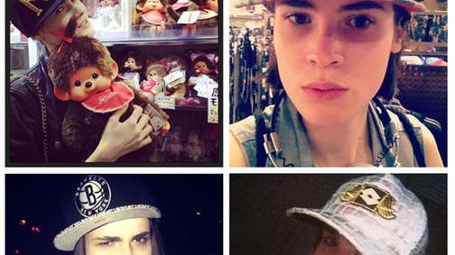 Modell az utcán: a fejfedő kötelező