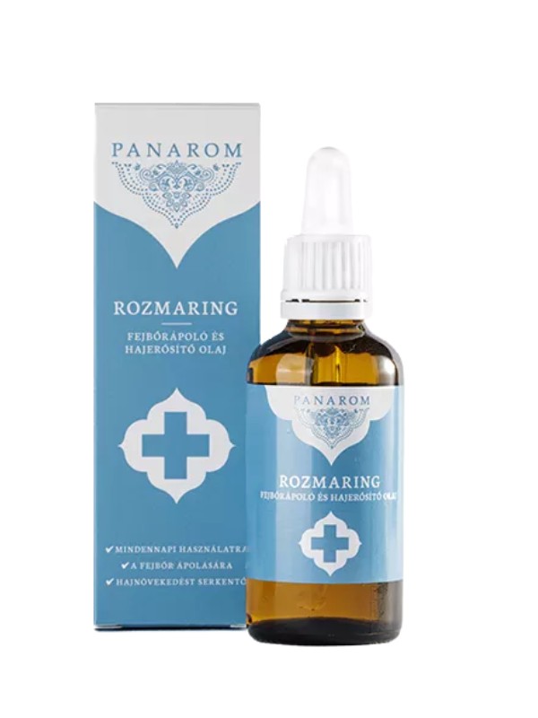 Rozmaring fejbőrápoló és hajerősítő olaj PANAROM 6990 Ft/50 ml (139,8 Ft/1 ml)