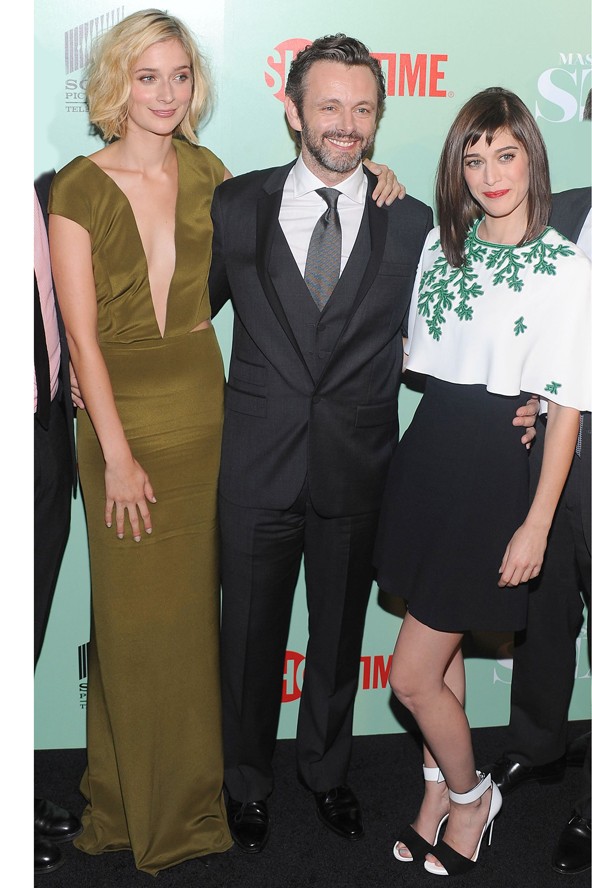 Caitlin Fitzgerald, Michael Sheen és Lizzy Caplan a Masters of Sex vetítésén.