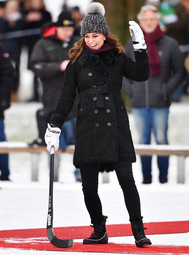 Kate Middleton a jéplabdapályán