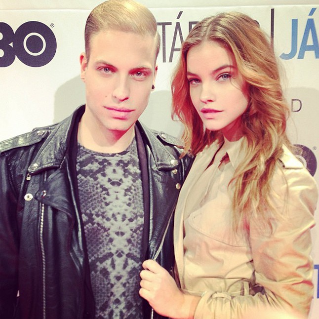 Barbi ügynökével, a fotós Baráti Vincével a Társasjáték új szezonjának bemutatóján.