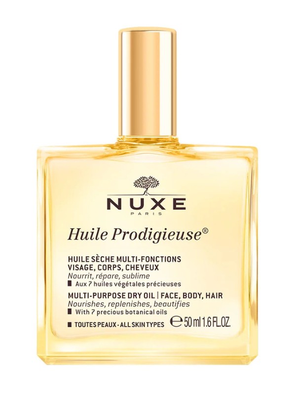 Huile Prodigieuse többfunkciós száraz olaj arcra, testre, hajra NUXE 12 999 Ft/50 ml (259,98 Ft/1 ml), GLAMOUR-kuponnal, 25% kedvezménnyel 9750 Ft az Unipatika üzleteiben és az unipatika.hu weboldalán 