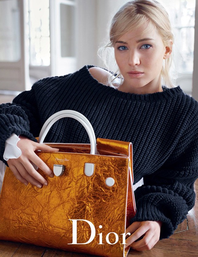 jennifer lawrence, dior, kampány, táska, dior táska, képek