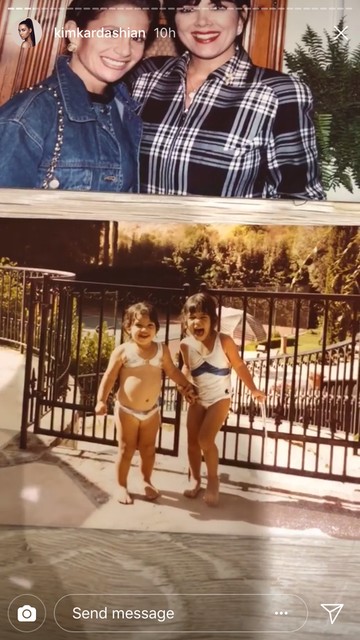 Fent Kris Jenner kb. 30 évvel ezelőtt, lent pedig a boldog gyerekek! 