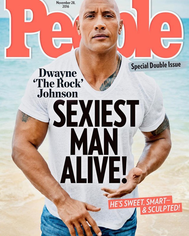 dwayne johson, the rock, people magazin, legszexibb pasi, sexiest man alive