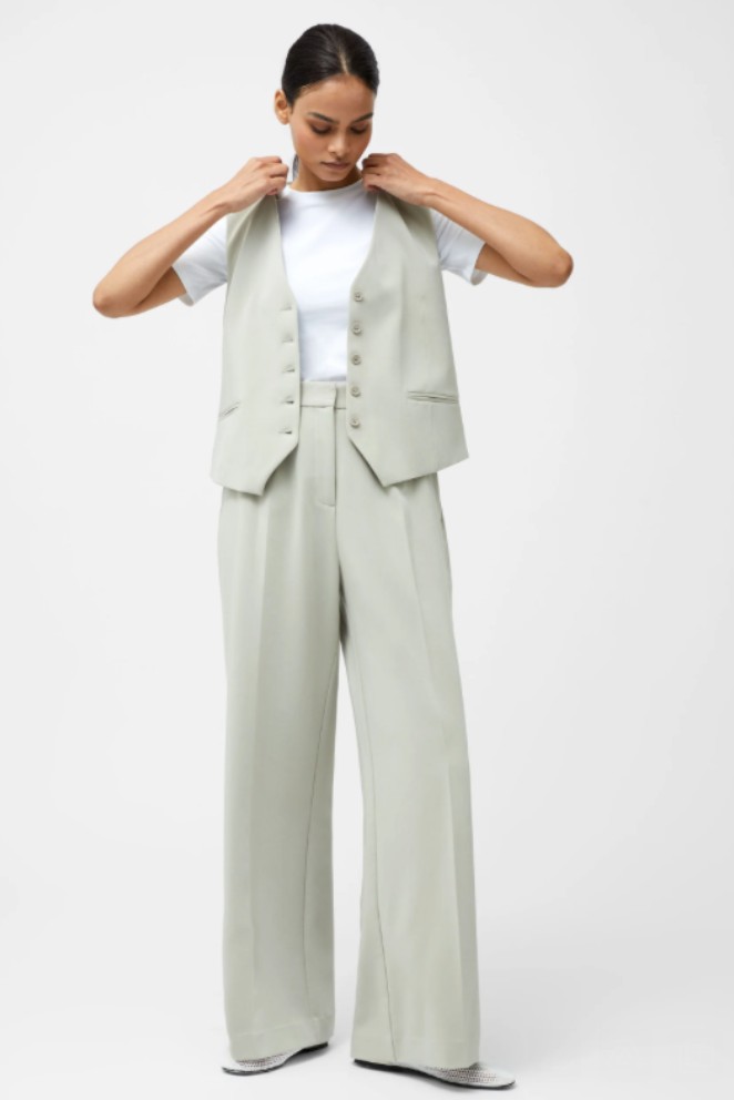 FRENCH CONNECTION - Angie szabott bő szárú nadrág,  Angie szabott mellény