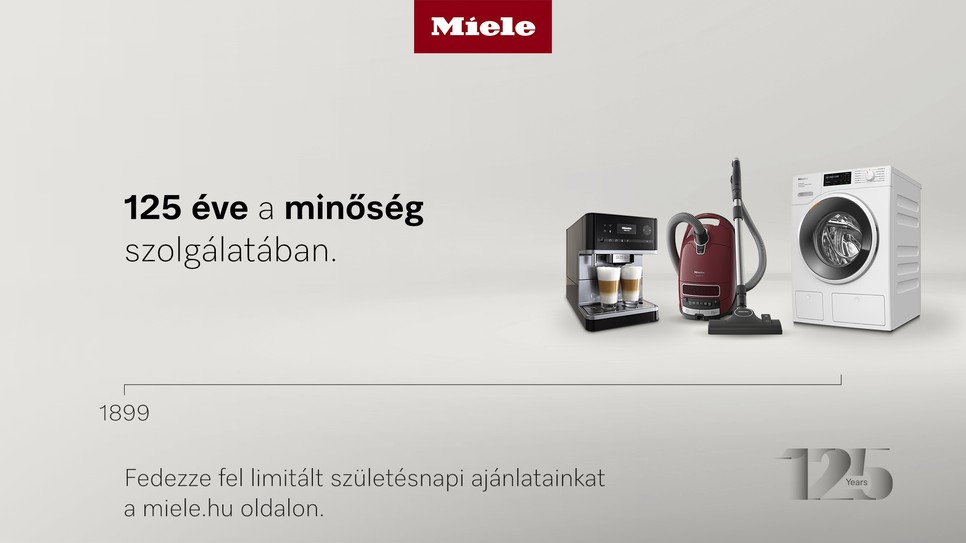 Ünnepelj velünk: A Miele 125 éves évfordulója alkalmából különleges ajánlatokkal vár!