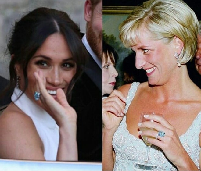 Meghan Markle Diana hercegné gyűrűjét viselte