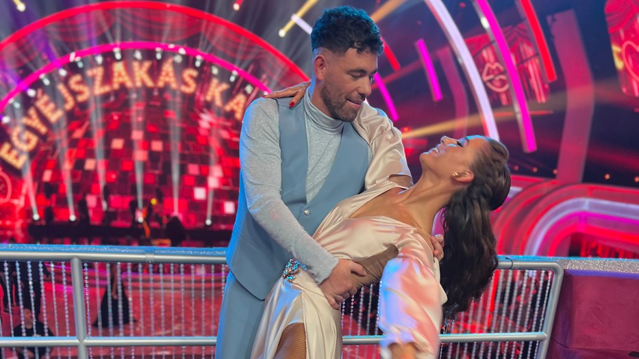 Krausz Gábor és Mikes Anna aDancing with the Stars forgatásán