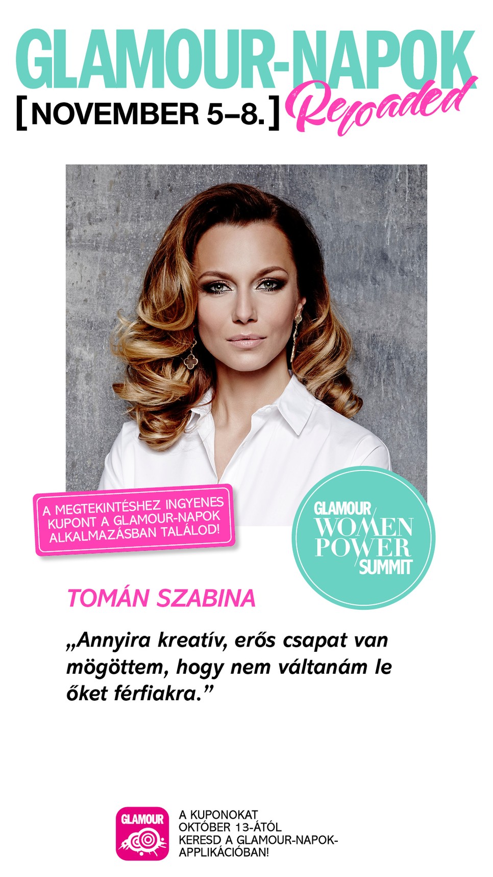 A GLAMOUR Women Power Summit előadásai 4 napig ingyenes elérhetők