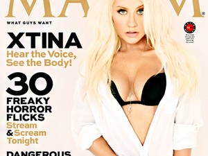 Christina Aguilera szexi fehérneműben a Maxim magazin címlapján