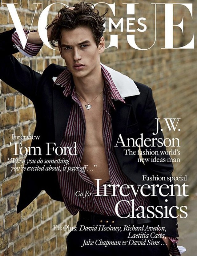 jegor venned, vogue, címlap, férfi modell, dán modell