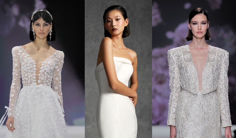 Csodás kontrasztot alkot a szabályos, egyenes bob frizura és az íves minták