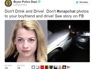 Snapchat-baleset: a barátjának akart izgató fotót küldeni a lány, amikor rendőrautóba hajtott