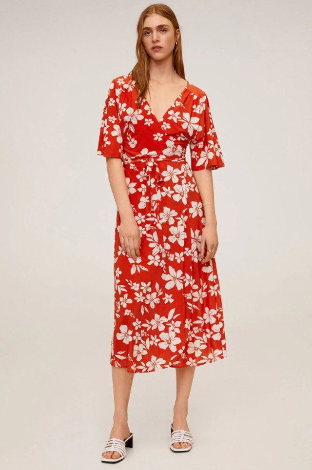 Keresztezett midiruha MANGO 9995 Ft GLAMOUR-napok alatt 20% kedvezmény