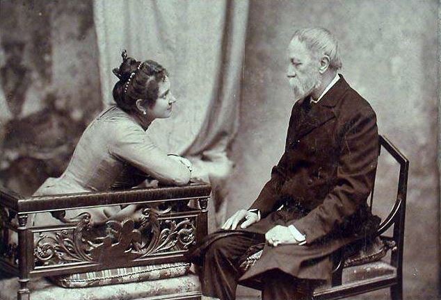 Jókai Mór és Nagy Bella 1900 körül Fotó: Erdélyi Mór