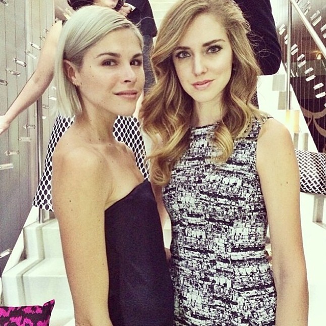 Emily Weiss és Chiara Ferragni bloggerek DvF afterpartyján.