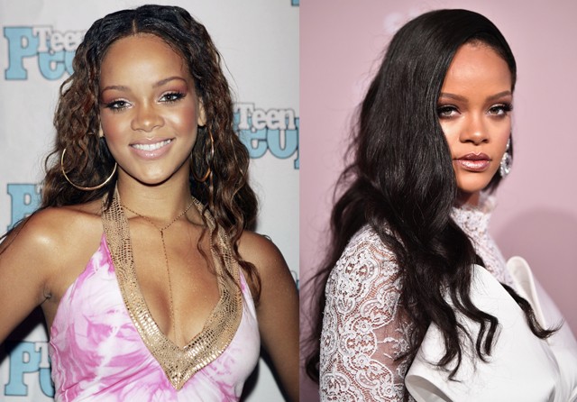 Rihanna 17 évesen igazi tinisztárnak számított. Mindenkit megdöbbentett, amikor gyönyörű, hosszú haját teljesen levágatta és azt állította soha többé nem lesz hosszú frizurája. Ezt azóta már megcáfolta, viszont popsztárból egy igazi ikonná vált, aki nem mellesleg divat és sminkmárka tulajdonos is. 