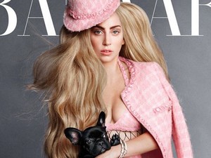 Lady Gaga neccben, cuki kutyával