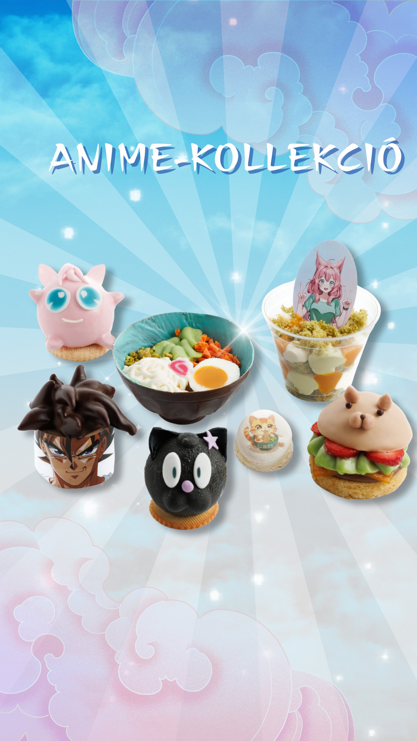 Anime kollekció a Sugar! cukrászdában