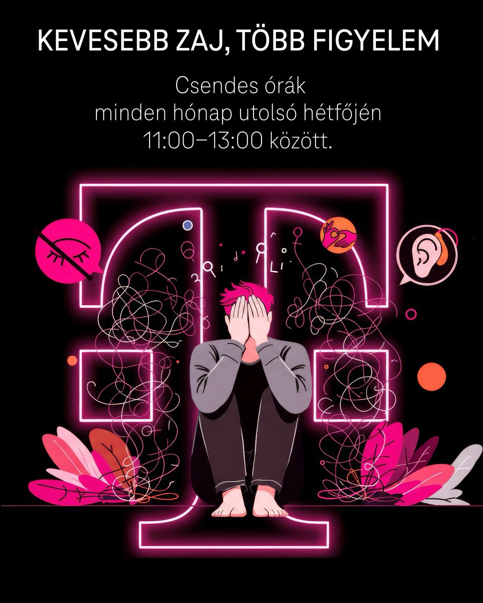 Kevesebb zaj, több figyelem: a csendes órák nyugodtabb ügyintézést teremtenek az autizmussal élők számára a Magyar Telekom üzleteiben.