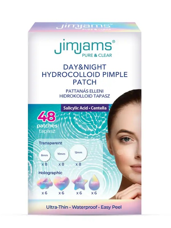 Pure & Clear Day&Night pattanás elleni hidrokolloid tapasz JIMJAMS 1699 Ft, GLAMOUR-kuponnal, 30% kedvezménnyel 1189,3 Ft a Rossmann üzleteiben és online 